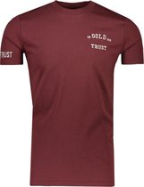 In Gold We Trust T-shirt Rood Rood Normaal - Maat M - Heren - Herfst/Winter Collectie - Katoen