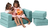 Xoft Living Kinderbank Snapsit Junior Double Aqua Blauw