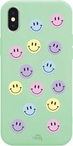 iPhone X/XS Case - Smiley Colors Green - iPhone Plain Case