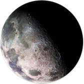Muurcirkel Halve Maan 60 cm - wandcirkel - rond schilderij - Aluminium