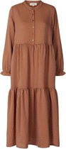 Lollys Laundry Natalia - Maxi Jurk - Bruin - L