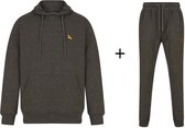 KENSINGTON EASTSIDE herenhoodie + joggingbroek, antracietgrijs set
