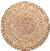 Rocaflor-Vloerkleed-jute-rond-gevlochten-bruin-ø-250cm