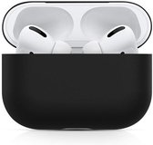 Hoes voor Apple AirPods PRO Hoesje Siliconen Case Cover - Zwart