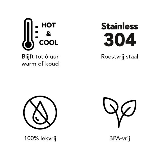 Lock&Lock Lunch box Isotherme - Mug Isotherme - Gourde Isotherme - Boîte à lunch - Inoxydable - Thermos - Avec Cuillère - Hermétique - Étanche - Maintient au Chaud 6h - 500ml - Blanc - LocknLock