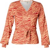 IVY BEAU Shakira Jersey Shirt - Red/Multi-Colour - maat 36