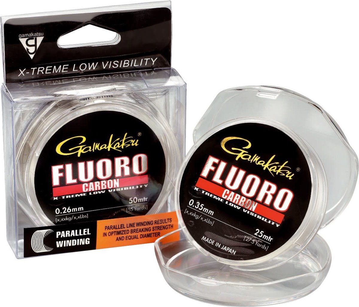 Gamakatsu G-Fluoro Carbon 25m - Maat : 0.18mm (2.40 kilo)