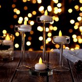 flikkerende LED theelicht warmwit - 24 stuks- Waterdicht Kleine LED Drijvende Kaarsen