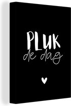 Toile Peinture Carpe diem - Citations - Saisir le jour - 30x40 cm - Décoration murale