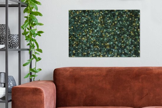 Toile de fond sapin de Noël 2cm 60x40 cm - Tirage photo sur toile (Décoration murale salon / chambre)