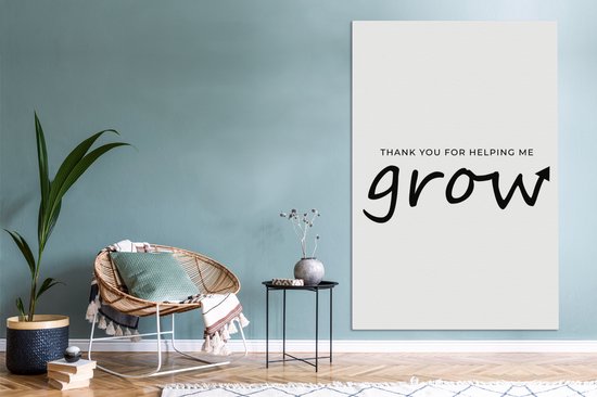 Presentje pour la fête des mères merci de m'avoir aidé à grandir - toile blanche Toile 120x180 cm XXL / Groot format!