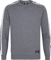 Profuomo - Sweater Tape O-Hals Antraciet - L - Slim-fit