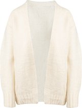 Loose fit knitted cardigan beige