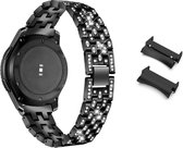 Fungus - Smartwatch bandje - Geschikt voor Samsung Galaxy Watch 6 (Classic), Watch 5 (Pro), Watch 4 - Horloge - Metaal - Fungus - Vijf Diamant - Zwart