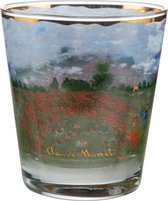 Goebel® - Claude Monet | Windlicht / Theelicht "Pad door het papaverveld" | Glas, 10cm, waxinelicht houder