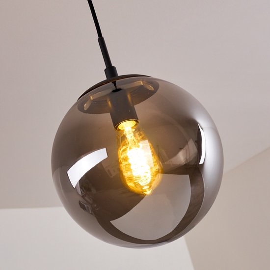 Belanian - Plafondlamp enkel met overkapping - Gerookt glas lamp - Smoke  lamp -... | bol
