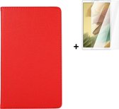 Hoesje Samsung Galaxy Tab A7 Lite - 8.7 inch - Screenprotector Samsung Tab A7 Lite - Samsung Tab A7 Lite Hoesje Rood + Screenprotector