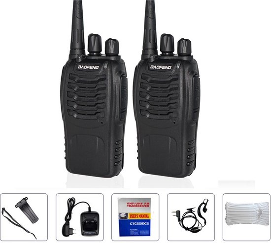 Retevis Walkie Talkie RB667,1600 mAh Gruppenruf, USB C,VOX,Squelch, für