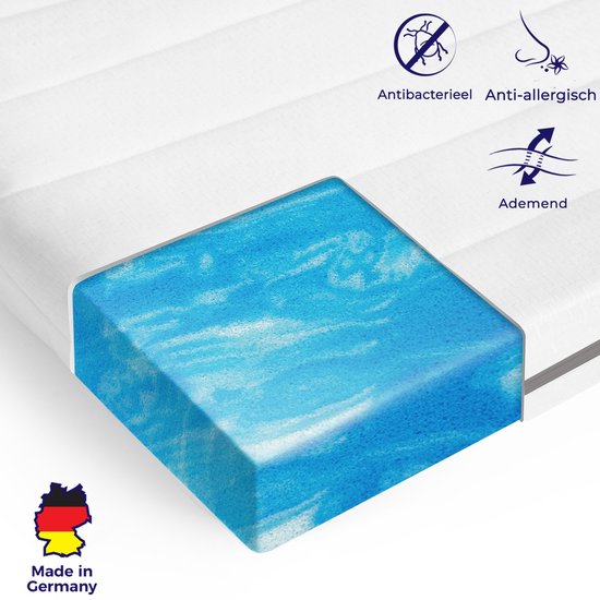 Zoelik Topper 140 x 200 cm H5 5 cm Height Hard Gel Foam Mattress Topper