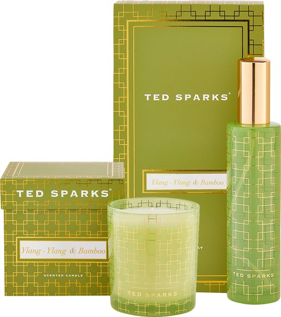 Ted Sparks - Geurkaars Demi & Roomspray - Ylang- Ylang & Bamboo
