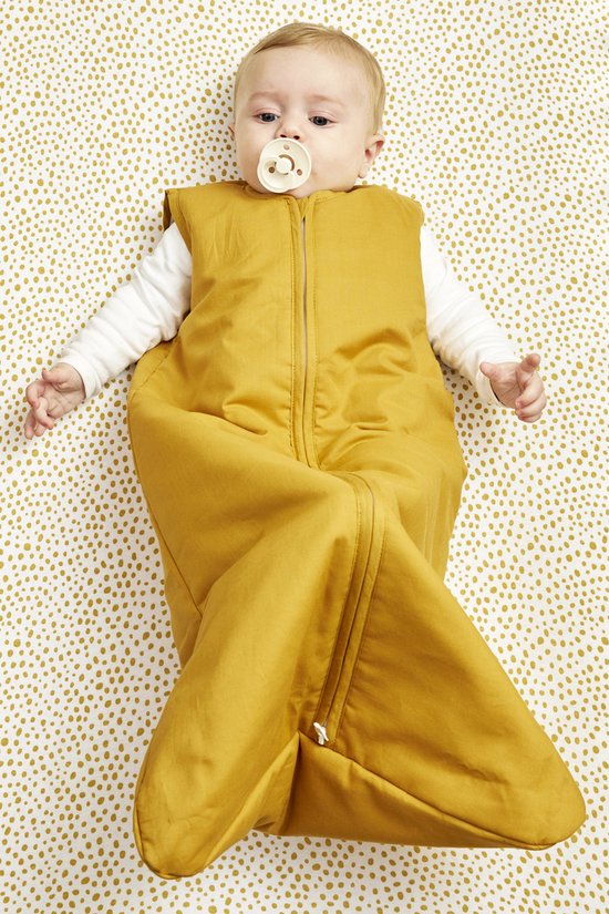 Meyco Baby Uni baby slaapzak gevoerd - honey gold - 70cm