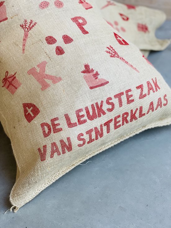 XL jute zak met print - Leukste zak van Sinterklaas - 60x110cm - Prinses Máxima Centrum Foundation - Leukste zak van Sinterklaas