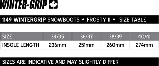 Winter-grip Snowboots - Frosty II - Teddy Voering - Zwart/Grijs - maat 38/39 - Winter-grip