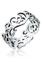 Elli Ring dames ornament uitgesneden bladeren in 925 sterling zilver
