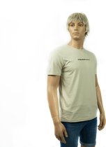 Powerfully T-shirt Geborduurd Desert Dust - Creme - Heren – Maat XL