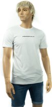 Powerfully T-shirt Geborduurd - Wit - Heren – Maat M