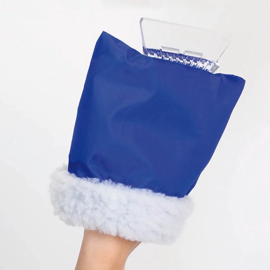 Ijskrabber auto - auto accessoires - krabber met handschoen - winter – blauw - Happy Shopper
