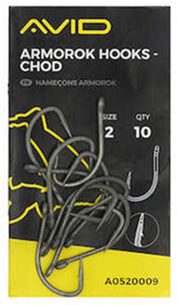 Avid Carp Armorok Hooks - Chod (10 pcs) - Maat : size 8