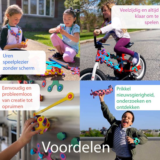 Clixo Rainbow 42 stuks set - flexibel magnetisch speelgoed