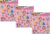 Set 3 stuks Disney Stickervel Princess Junior 24 X 20,5 Cm Foam 3 x 22 Stuks