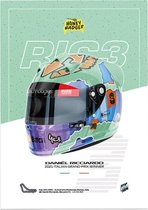 F1 Helm Series - Daniël Ricciardo 2021 Monza (McLaren),  - Foto op Forex - 60 x 80 cm