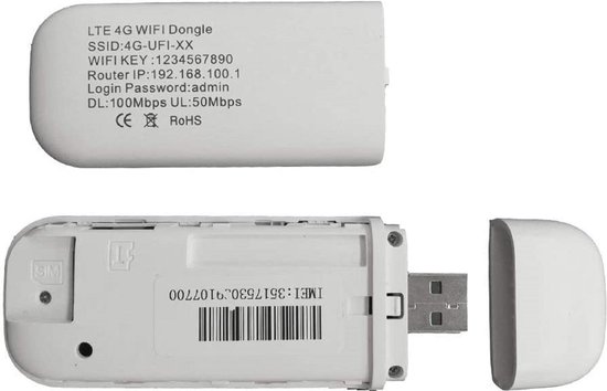 Detecteerbaar openbaar Intrekking 4G dongle voor laptop en computer WiFi modem geschikt voor een sim-kaart  150Mbps- USB | bol.com