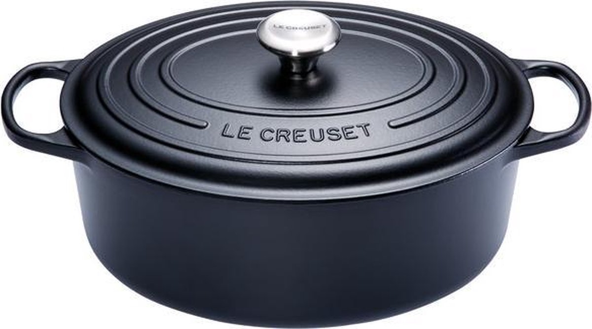 Le Creuset Ovale Stoof-/Braadpan 27 cm Zwart