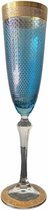 By Roon - Luxoria - champagne - kristal champagne glazen - champagne glas- blauw -20cl- 2 stuks - champagne glas - 200ml- champagneglazen-kristal glaswerk