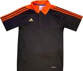 Adidas - Team Polo - Sportpolo - Heren - Zwart Oranje - Maat 6