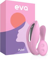 Eva® Pulse - Vibrators met Afstandsbediening - G Spot en Clitoris Stimulator - Seks Toys voor Vrouwen - Erotiek - sex toys voor koppels - Dildo - Realistisch - Cadeau voor Vrouw - Blossom Pink