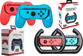 Dobe Nintendo Switch Joy-Con Grip Set - Stuur Set zwart - Grip Set Zwart - Controller Houder