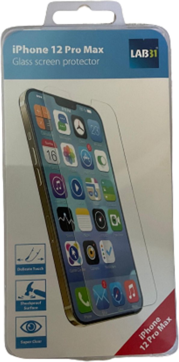 Glazen screenprotector voor iphone 12 pro max - art no 3005228