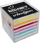 memokubus Liefste Juf 9 x 9 cm papier zwart