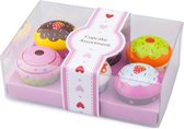 cupcake assortiment junior 13,5 cm hout 7-delig