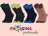 Colorcool Heren Sokken | Puntenreeks | 4 Paar | 41-45