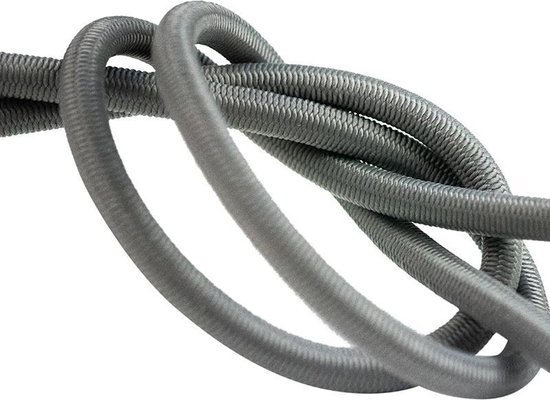 Afdekzeilwinkel - Elastisch koord 8mm grijs op rol - 10 meter — afbeelding 4
