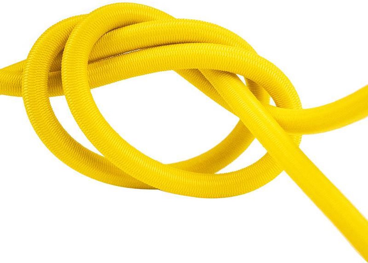 Afdekzeilwinkel - Elastisch koord 4mm geel op rol - 25 meter