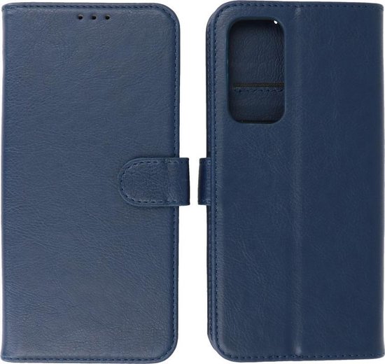 Motorola Edge 20 Hoesje - Book Case Telefoonhoesje - Kaarthouder Portemonnee Hoesje - Wallet Case - Navy