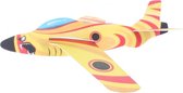 werpvliegtuig Air Hawk 44 cm foam 3-delig geel