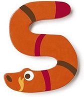 letter S slang oranje 5.5 cm